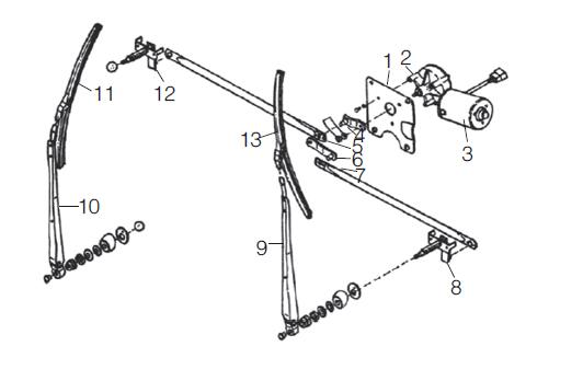雨刮器挂杆部分 雨刮器挂杆部分